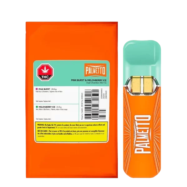 PALMETTO - PINK BURST & MELONBERRY 1G (DISPOSABLE VAPE)