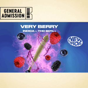 GENERAL ADMISSION - VERY BERRY DIAMOND INFUSED & KIEF COATED PR3X0.5G