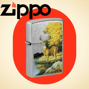 ZIPPO LIGHTER - LINDA PICKEN DEER DESIGN