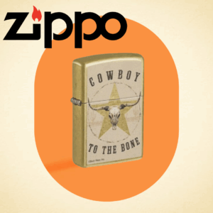 ZIPPO LIGHTER - COWBOY TO THE BONE DESIGN