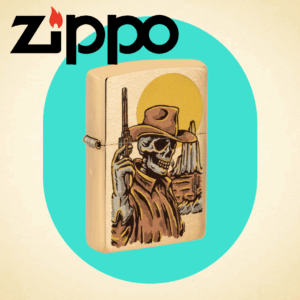 ZIPPLO LIGHTER - WILD WEST SKELETON DESIGN