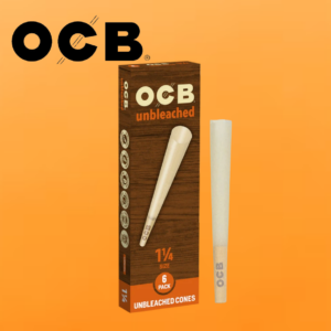 OCB UNBLEACHED CONES 1*1/4 (6 Cones)